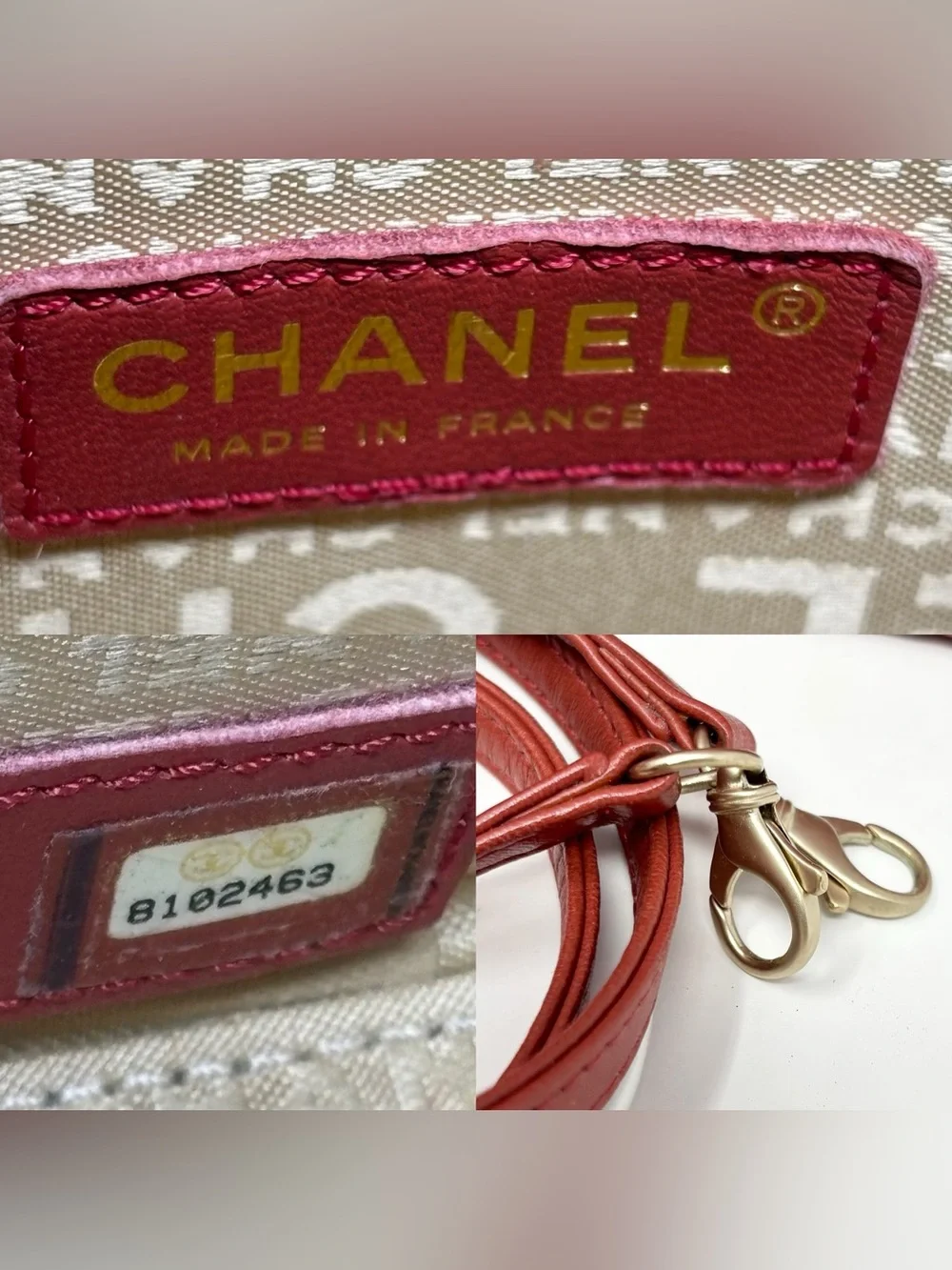 Chanel Chocolate Bar Handle Bag Red Lambskin Vintage 2003–2004 Authentic